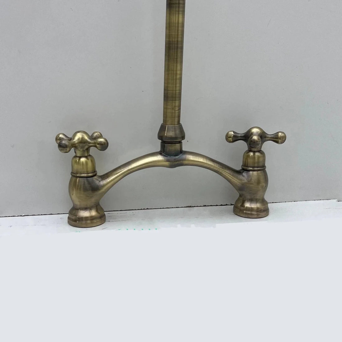 Oil Rubbed Bronze Kitchen Faucet – Bridge Style, Cross Handles, 10" Spout | Solid Brass - The House Of Brass