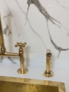 Unlacquered Brass Kitchen Faucet – Vintage Style with Modern Elegance