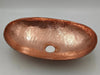 Solid Copper Hammered Vessel Sink – 18x11x4", Unlacquered, Natural Patina - The House Of Brass