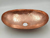 Solid Copper Hammered Vessel Sink – 18x11x4", Unlacquered, Natural Patina - The House Of Brass