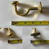 Set of 3 Unlacquered Solid Brass Wall Hooks – Vintage Coat & Towel Hook