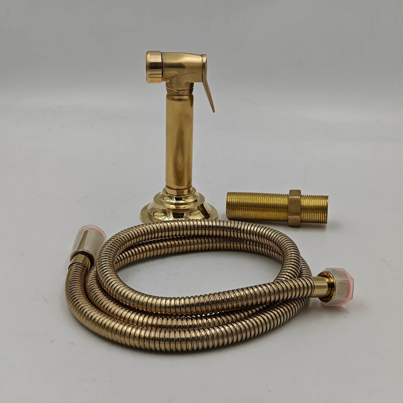 Unlacquered Brass Kitchen Sprayer: High Pressure Faucet