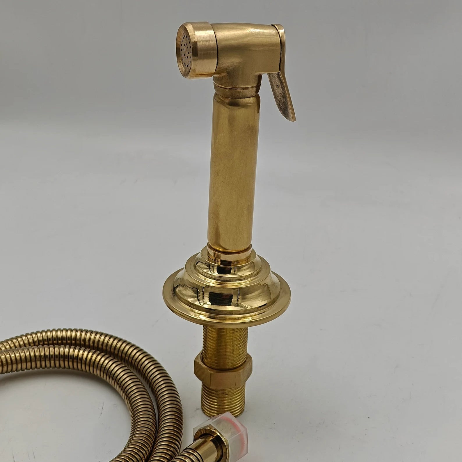 Unlacquered Brass Kitchen Sprayer: High Pressure Faucet