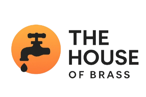 Handcrafted vintage and antique-style brass fixtures from The House Of Brass, including high-quality faucets, sinks, and lighting for timeless interior design