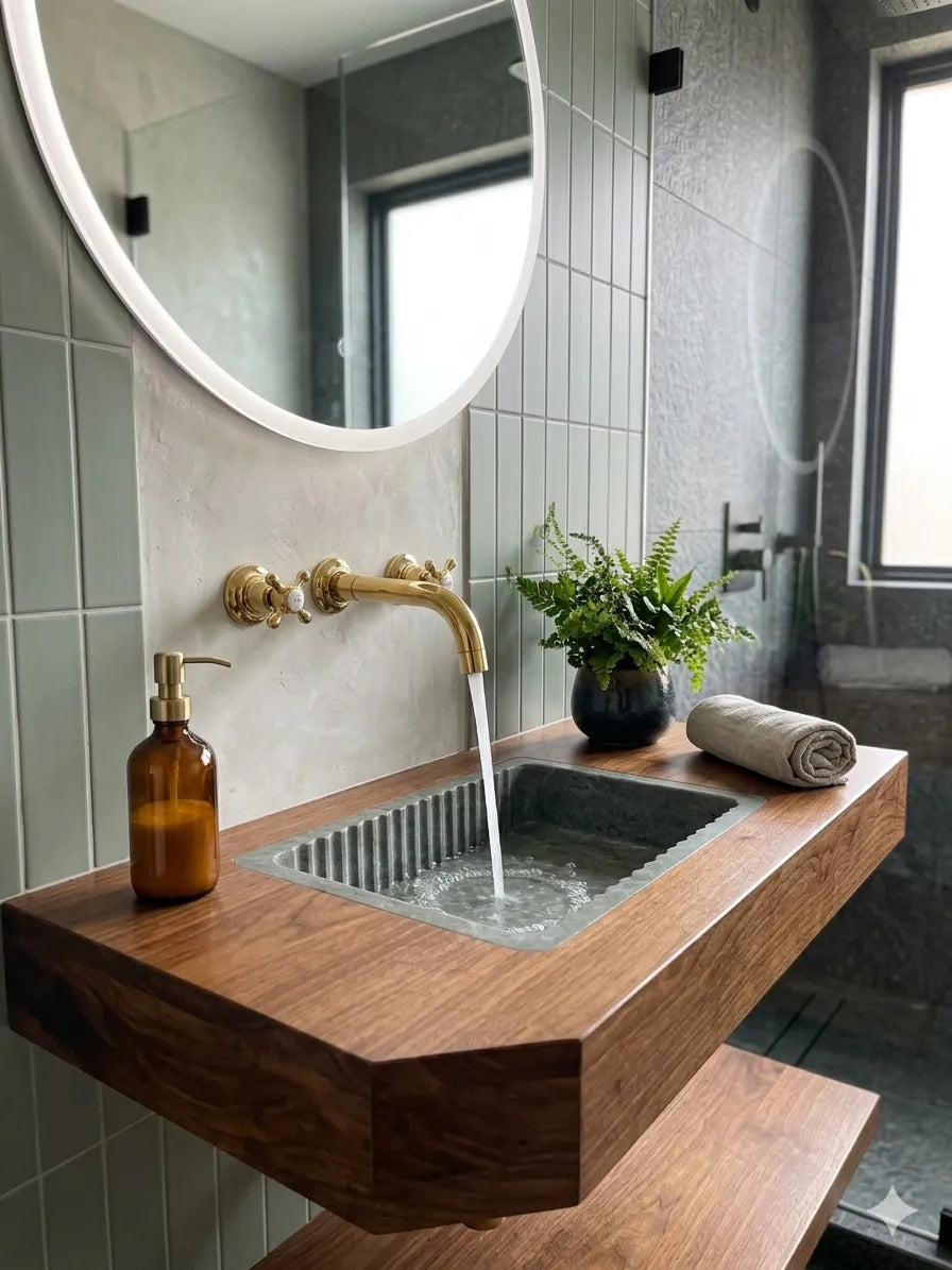 Arcadia Wall Mounted Brass Faucet – Vintage Sink Tap with Cross Handles for Bathroom & Kitchen