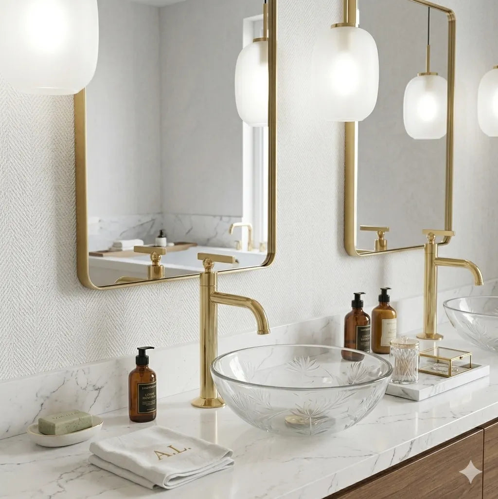 Brass Vessel Sink Faucet – Unlacquered Bathroom Faucet