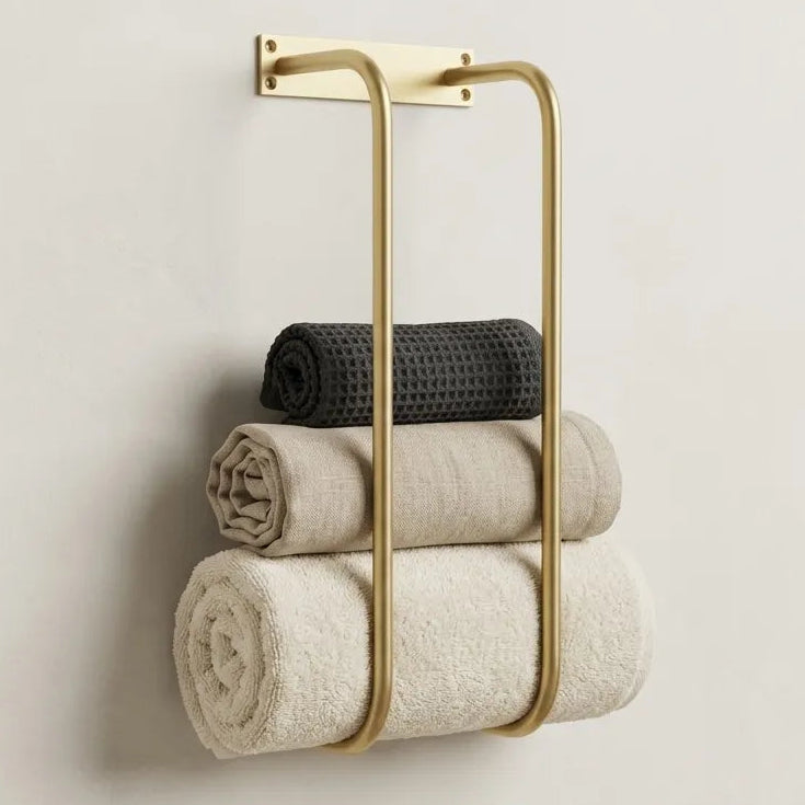 Brass Towel Rack – Unlacquered Wall Mounted Bathroom Organizer