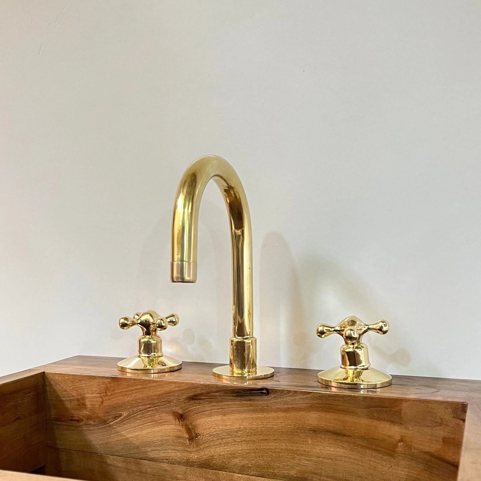 Three Hole Bathroom Faucet – Solid Brass Fixture