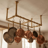 Unlacquered Brass Ceiling Pot Rack - The House Of Brass