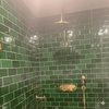 Unlacquered Brass Curved Shower System - The House Of Brass