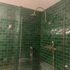 Unlacquered Brass Curved Shower System - The House Of Brass