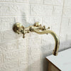 Unlacquered Brass Curved Wall Mounted Faucet – 2-Hole, 8.5" Spout | Solid Brass