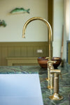 Antique style brass kitchen faucet for modern kitchen