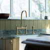 Handmade solid brass bridge faucet elegant design