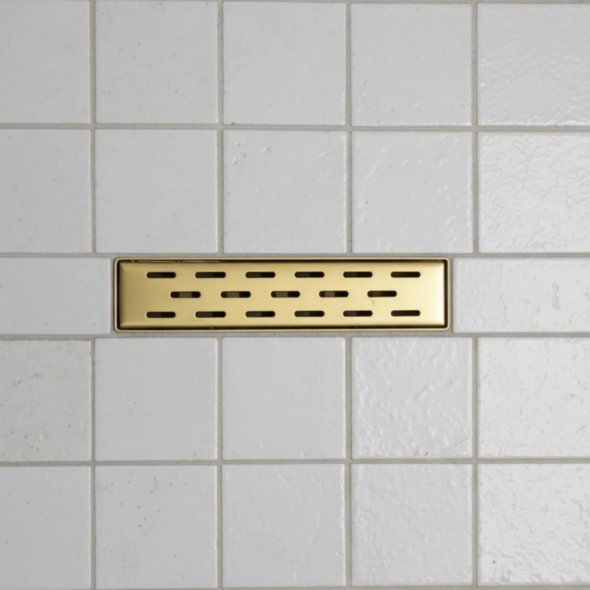 Unlacquered Brass Linear Floor Drain - The House Of Brass