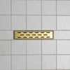 Unlacquered Brass Linear Floor Drain - The House Of Brass