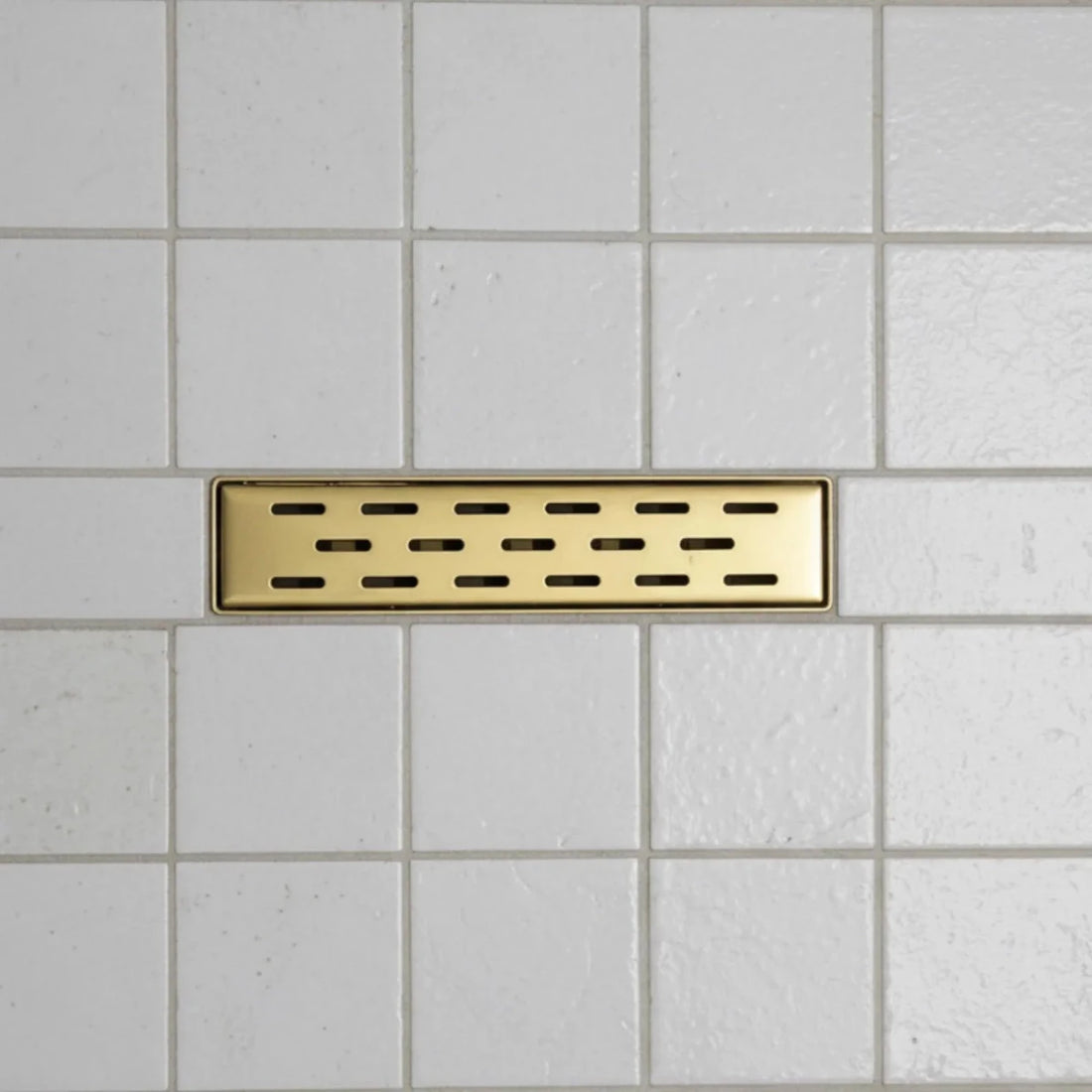 Unlacquered Brass Linear Floor Drain - The House Of Brass