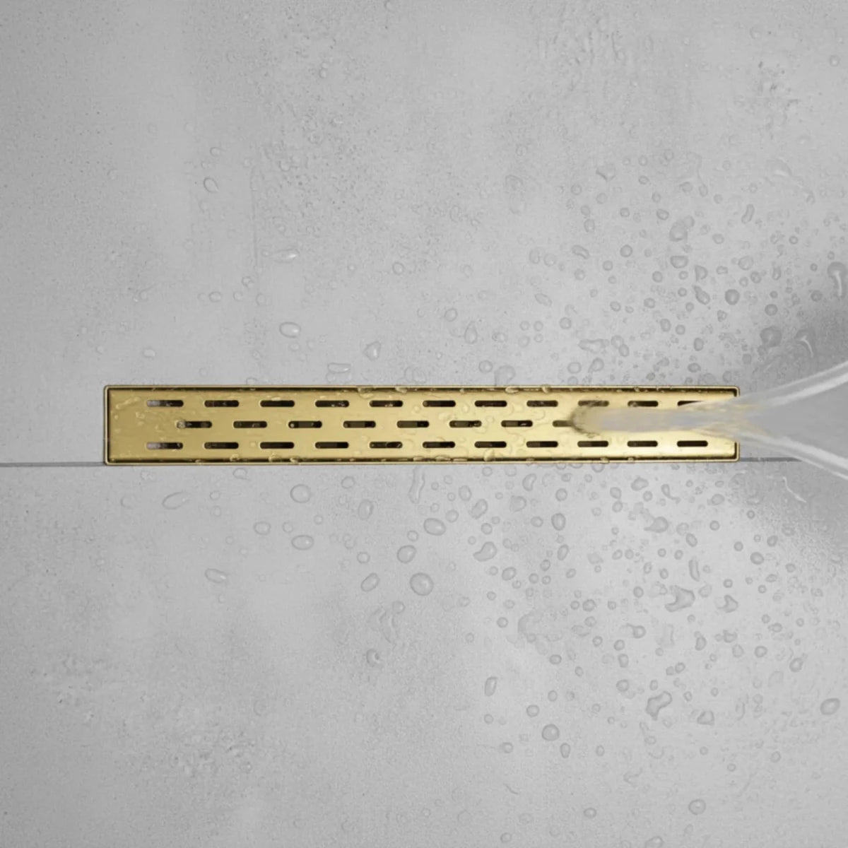 Unlacquered Brass Linear Floor Drain - The House Of Brass