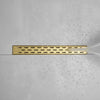 Unlacquered Brass Linear Floor Drain - The House Of Brass