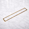 Unlacquered Brass Linear Shower Drain – Tile Insert Bathroom Floor Drain - The House Of Brass