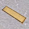 Unlacquered Brass Linear Shower Drain – Tile Insert Bathroom Floor Drain - The House Of Brass