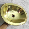 Unlacquered Brass Oval Sink 18" - The House Of Brass