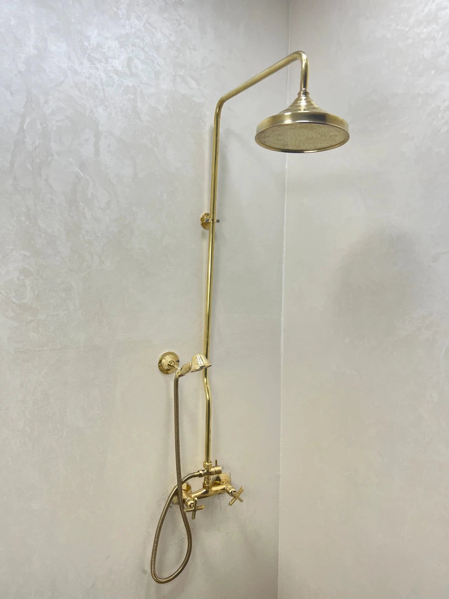 Unlacquered Brass Rain Shower - The House Of Brass