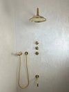 Unlacquered Brass Shower Set - The House Of Brass