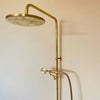 Unlacquered Brass ShowerHead with Handheld Shower