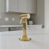 Unlacquered Brass Single Hole Kitchen Faucet – Deck Mounted, Lever Handle, 13" | Solid Brass - The House Of Brass