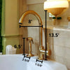 Unlacquered Brass Single Hole Kitchen Faucet – Solid Brass, Cross Handles - The House Of Brass