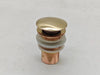 Unlacquered Brass Sink Drain: Pop-Up Vessel Stopper, Patina-Ready - The House Of Brass