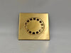 Unlacquered Brass Square Shower Floor Drain with Removable Cover - The House Of Brass