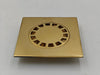 Unlacquered Brass Square Shower Floor Drain with Removable Cover - The House Of Brass