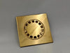 Unlacquered Brass Square Shower Floor Drain with Removable Cover - The House Of Brass