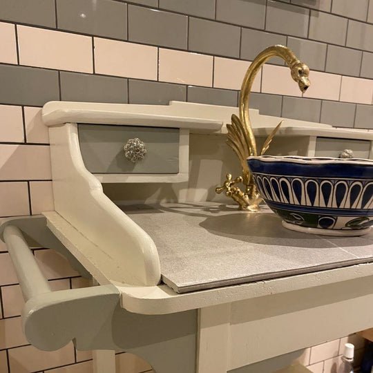 Unlacquered Brass Swan Bathroom Faucet