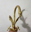 Unlacquered Brass Swan Bathroom Faucet