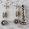 Unlacquered Brass Wall Mounted Bathroom Faucet – Solid Brass & Resin, 8.25" Width - The House Of Brass
