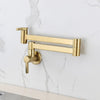 Unlacquered Brass Wall Mounted Pot Filler Faucet – Folding Arm, Above Stove | Solid Brass - The House Of Brass