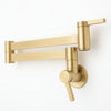 Unlacquered Brass Wall Mounted Pot Filler Faucet – Folding Arm, Above Stove | Solid Brass - The House Of Brass