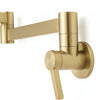 Unlacquered Brass Wall Mounted Pot Filler Faucet – Folding Arm, Above Stove | Solid Brass - The House Of Brass