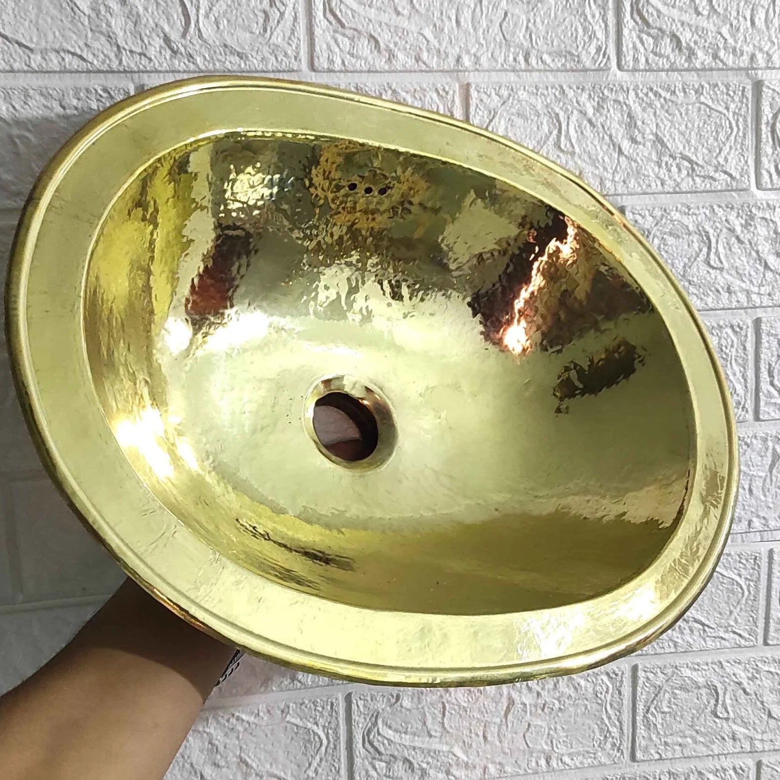 Unlacquered Brass Oval Sink 18" - The House Of Brass