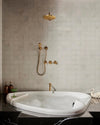 Unlaquered Brass Shower Set, Faucet and Handheld - The House Of Brass