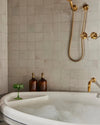 Unlaquered Brass Shower Set, Faucet and Handheld - The House Of Brass