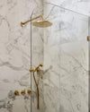 Unlaquered Brass Shower Set, Faucet and Handheld - The House Of Brass