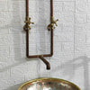 Vintage Copper Wall Mounted Kitchen & Bathroom Faucet – Solid Copper & Brass, 9" Spout - The House Of Brass