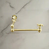 Vintage Unlacquered Brass Wall Mounted Pot Filler Faucet – Cross, Lever or Star Handles | 21" Reach - The House Of Brass